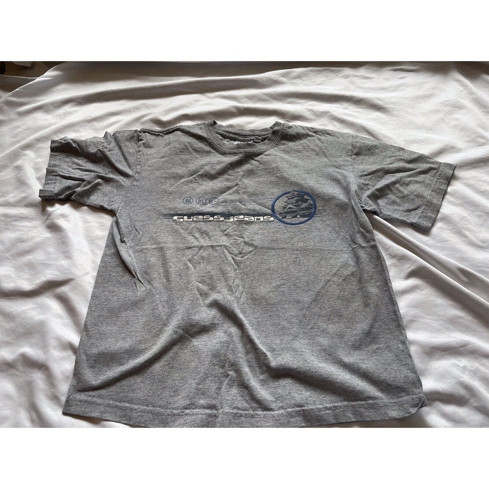 Guess RARE Vintage Boys Grey Short Sleeve T-Shirt Size S 8-10 90s Y2K Skate